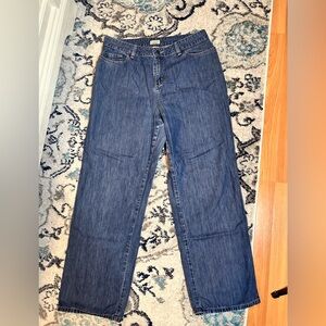 LL Bean Vtg Womens Blue Straight Leg Jeans Size 14regular Cotton Blend EUC